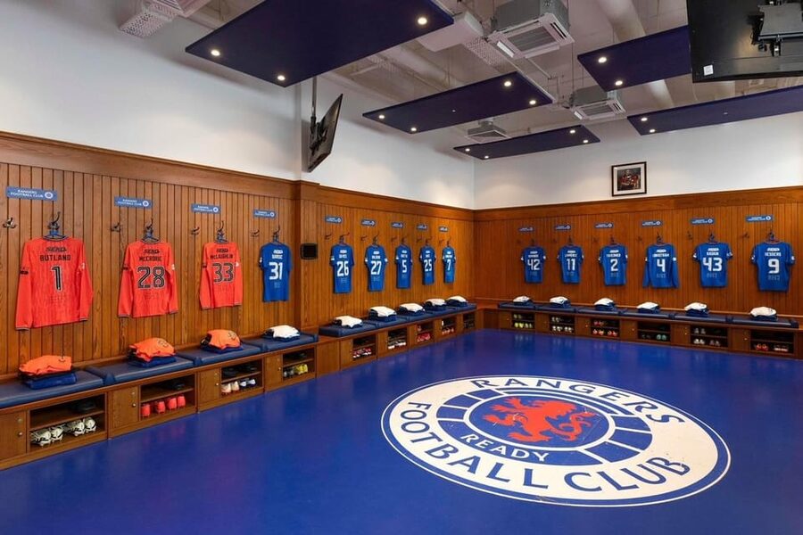 Glasgow: Ibrox Stadium Tour - The Blue Room and old Managers Room: where the club vibe shows
